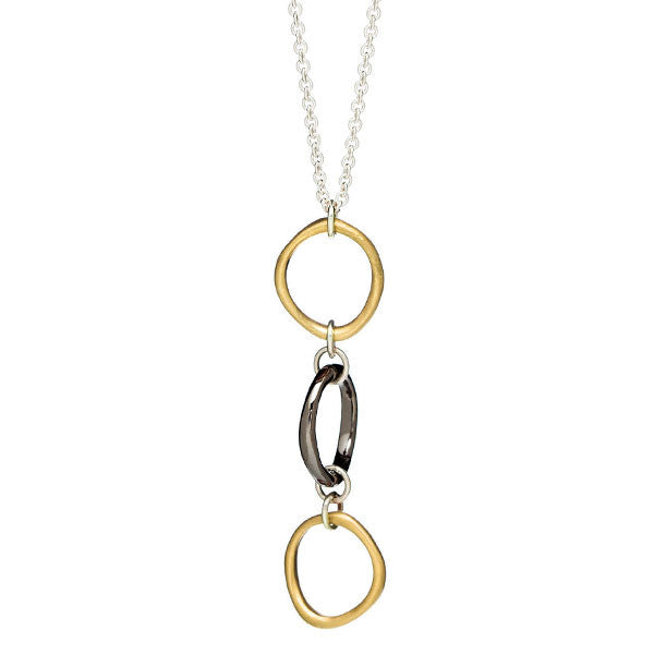 Triple Sculpted Oval Necklace