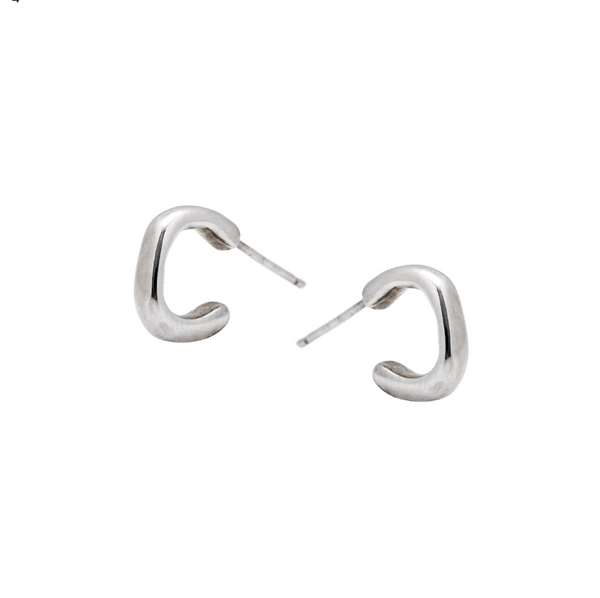 Medium Sculpted Hoop Earrings