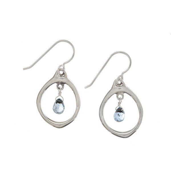 Oval Aquamarine Earrings