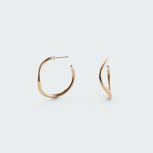 Small Gold Filled Wave Hoops